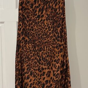 Leopard Print Maxi Skirt